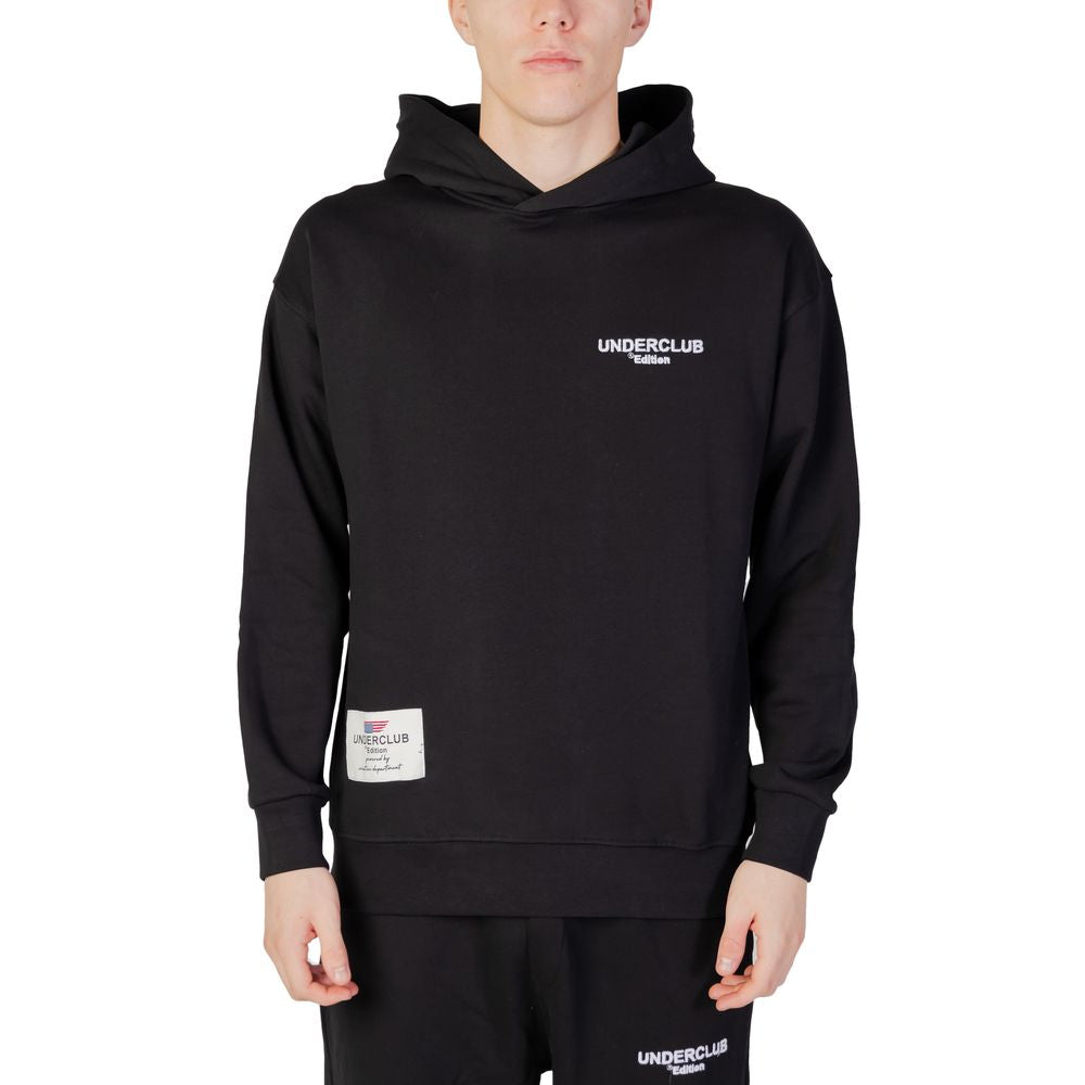Black Cotton Hoody - ventzia