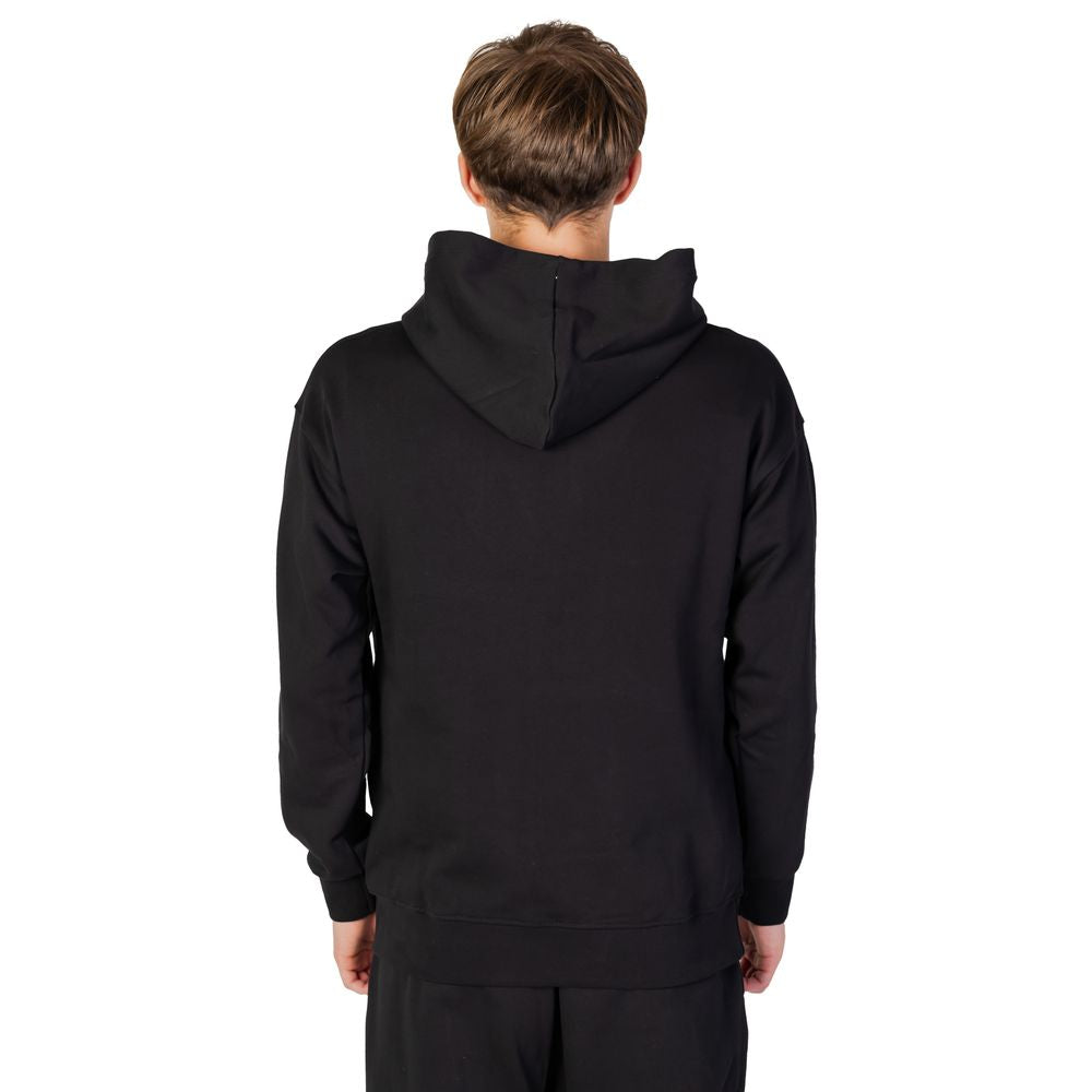 Black Cotton Hoody - ventzia