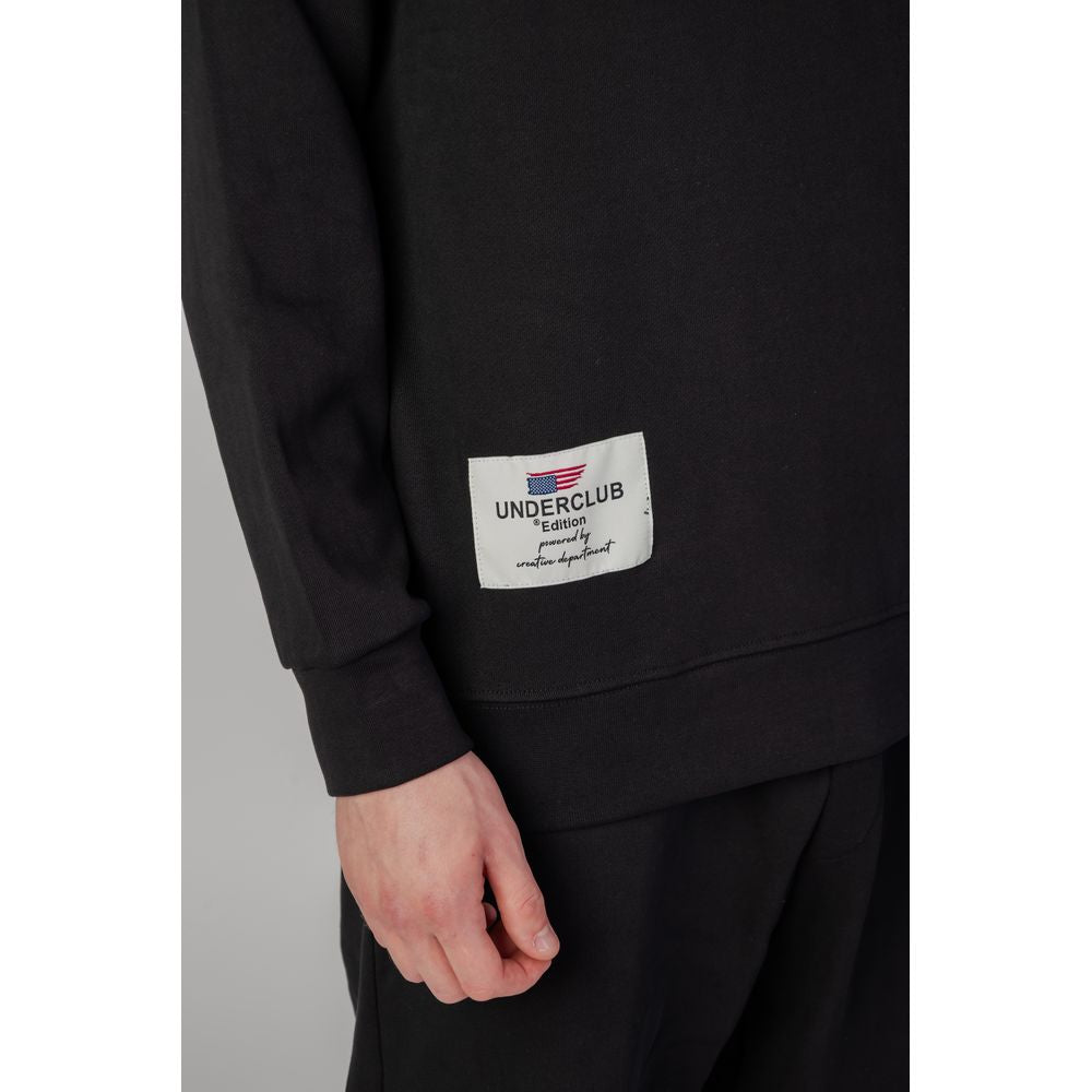 Black Cotton Hoody - ventzia