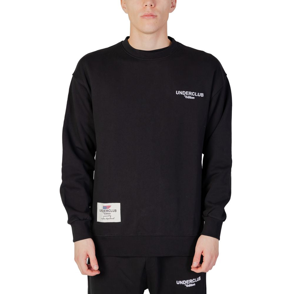 Black Cotton Sweatshirt - ventzia