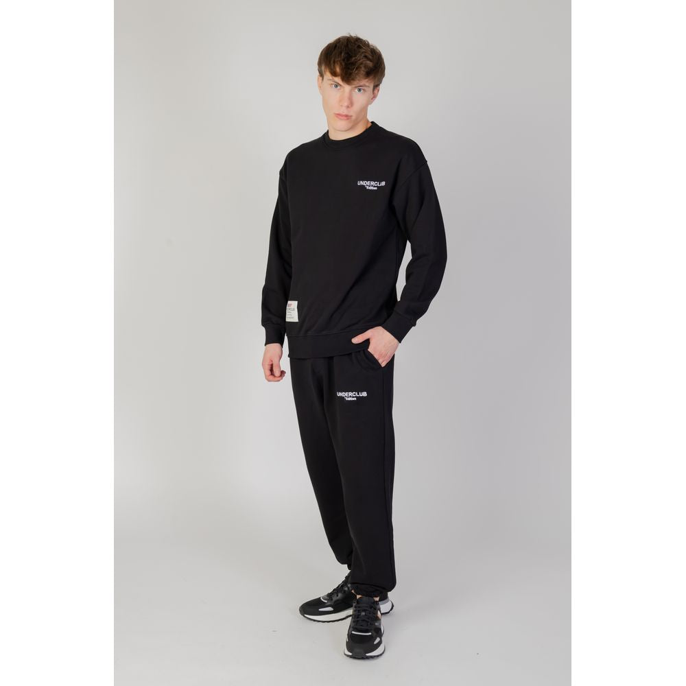 Black Cotton Sweatshirt - ventzia