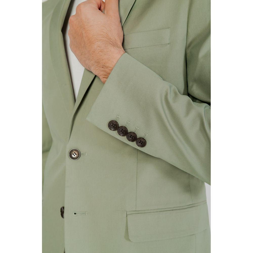 Green Cotton Blazer - ventzia