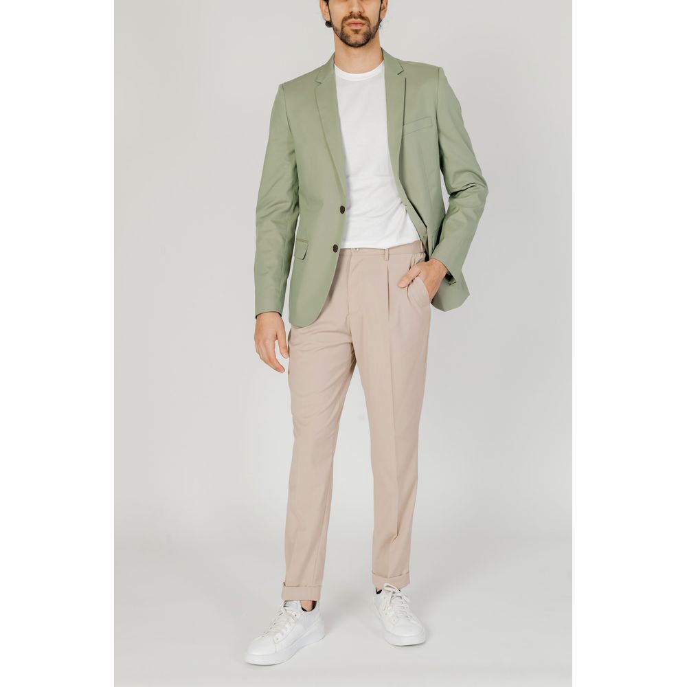 Green Cotton Blazer - ventzia