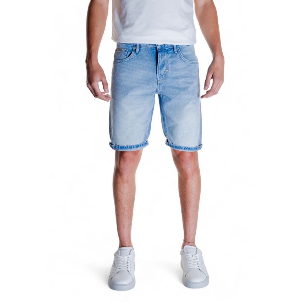 Light Blue Cotton Bermuda