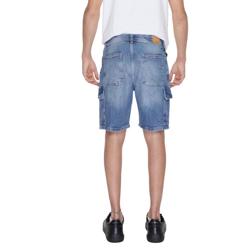 Blue Cotton Bermuda - ventzia