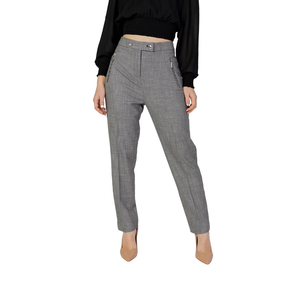 Black Polyester Pant - ventzia