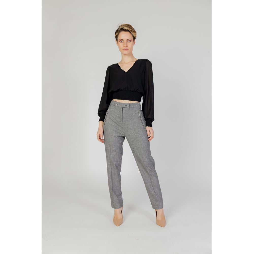 Black Polyester Pant - ventzia