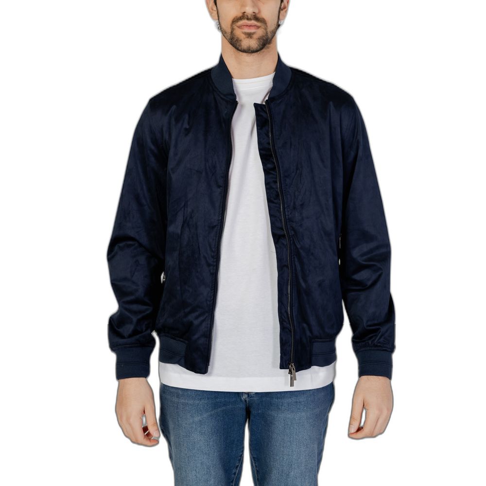 Blue Polyester Jackets & Coat - ventzia