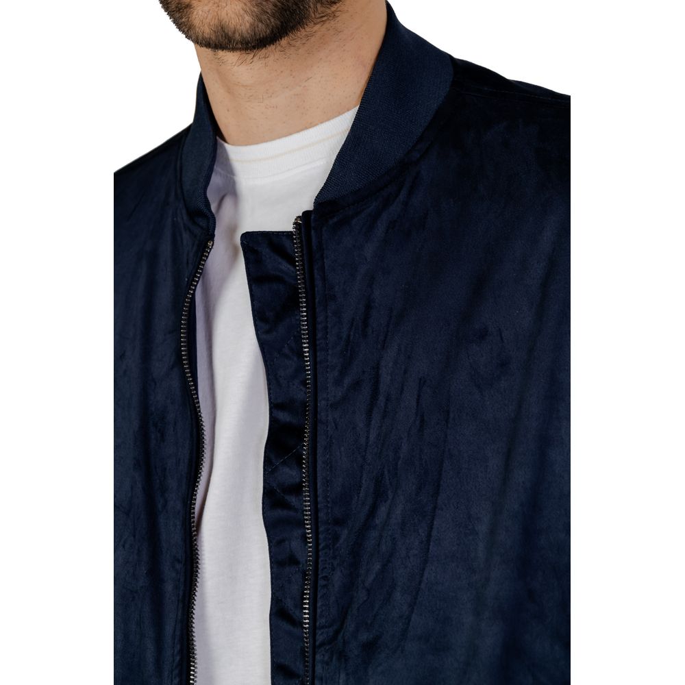 Blue Polyester Jackets & Coat - ventzia