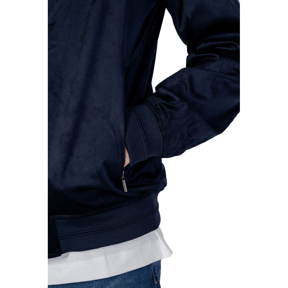 Blue Polyester Jackets & Coat - ventzia