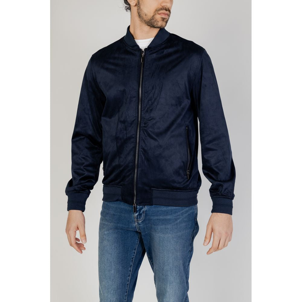 Blue Polyester Jackets & Coat - ventzia