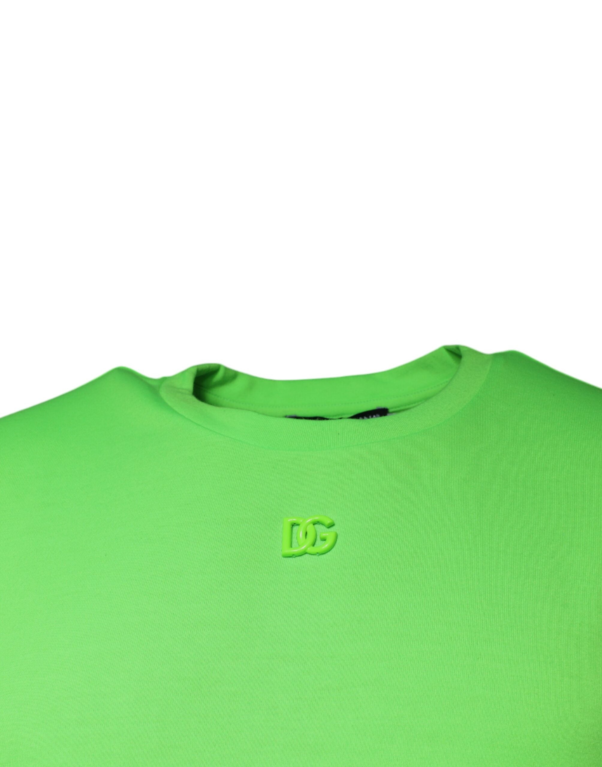 Green Logo Round Neck Short Sleeves T-shirt - ventzia