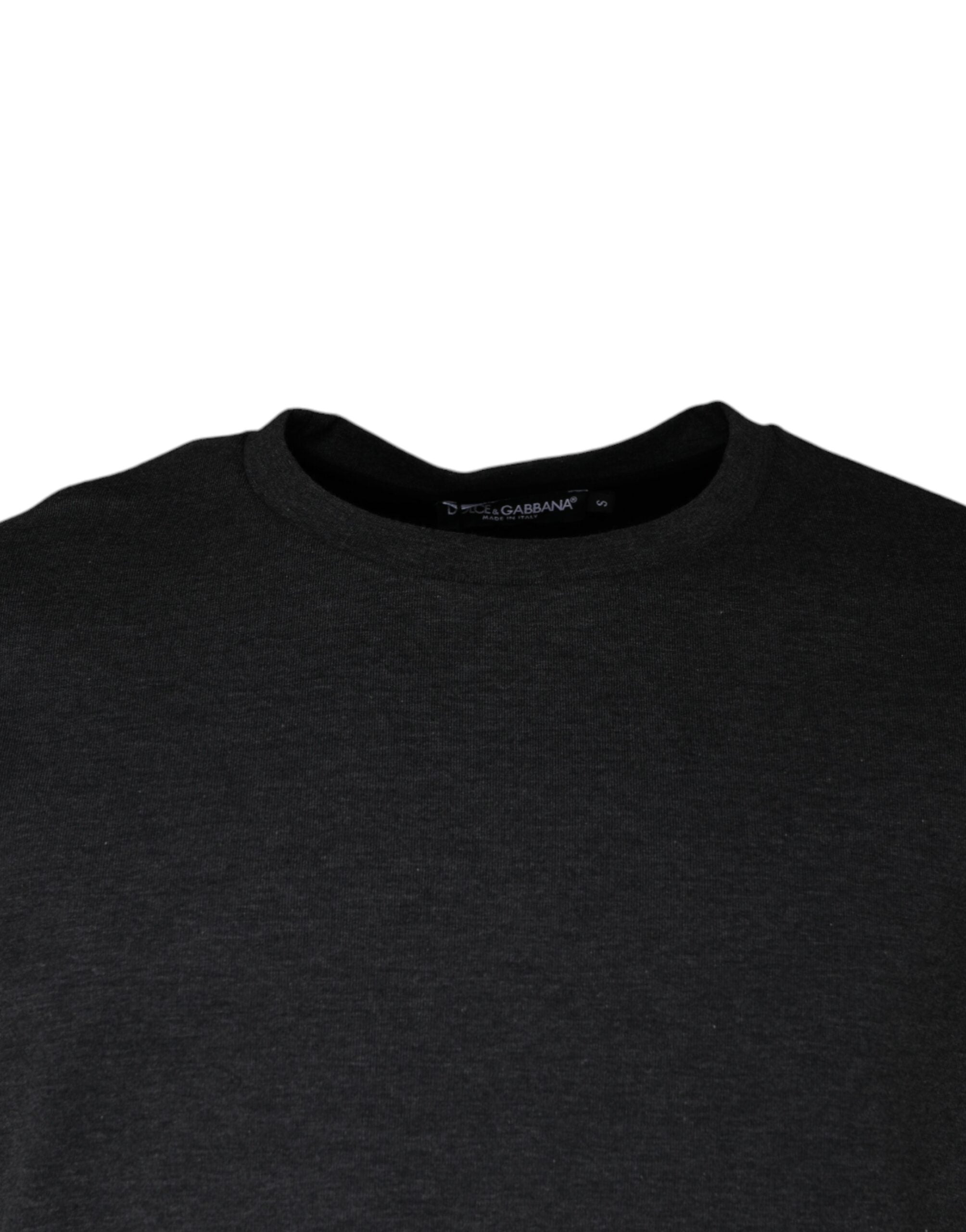 Dark Gray Camouflage Crew Neck T-shirt - ventzia