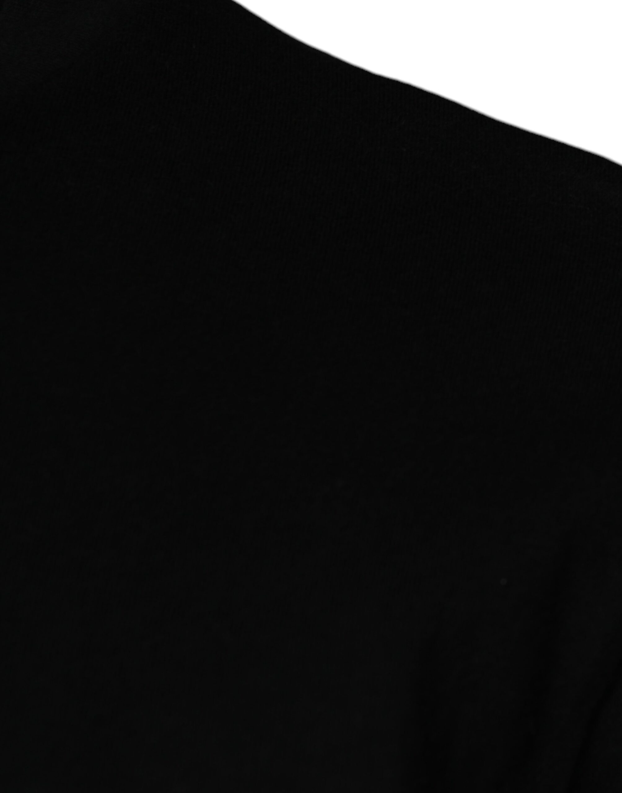 Black Amore Print Cotton Crew Neck T-shirt - ventzia