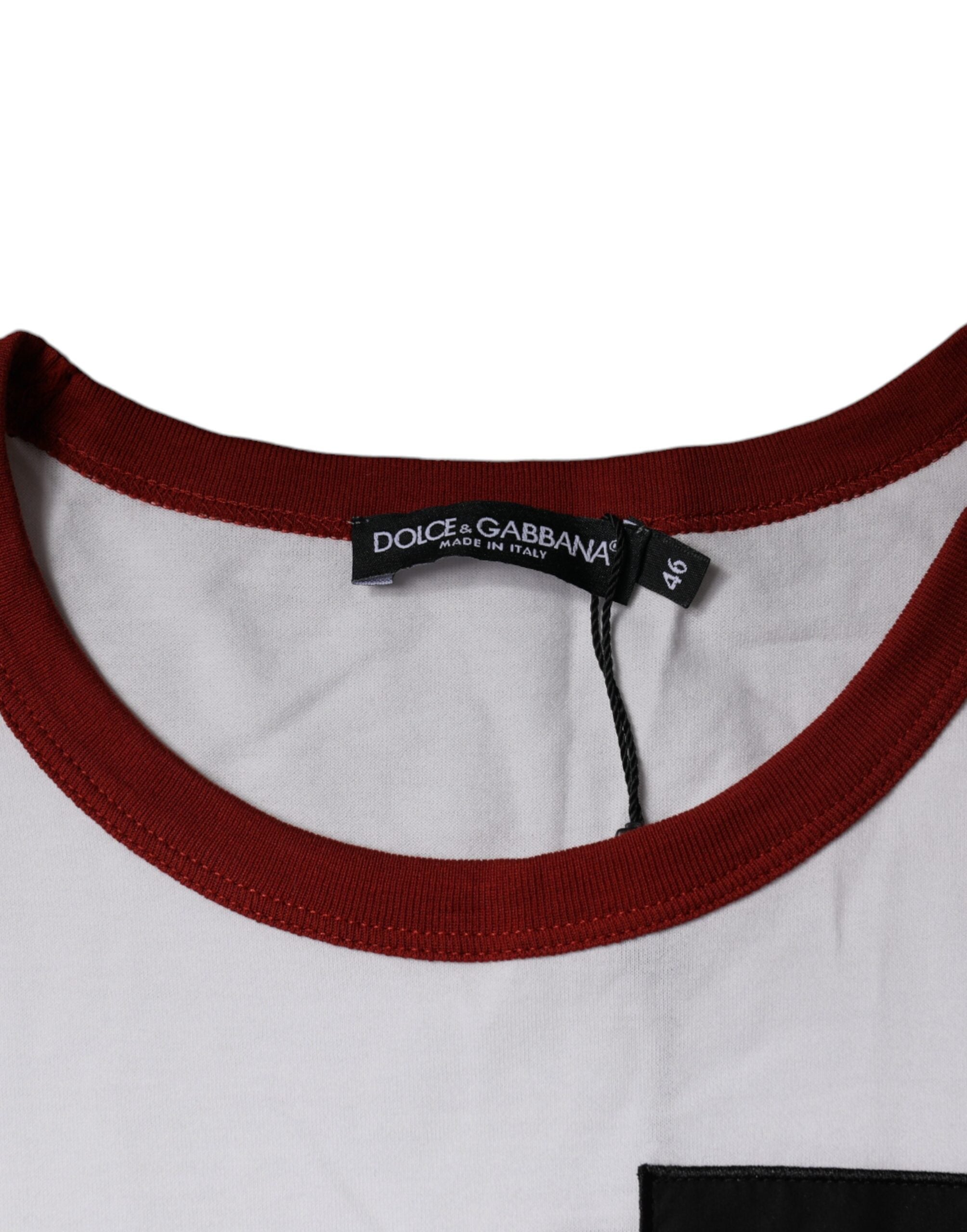 White Graphic Print Cotton Crew Neck T-shirt - ventzia