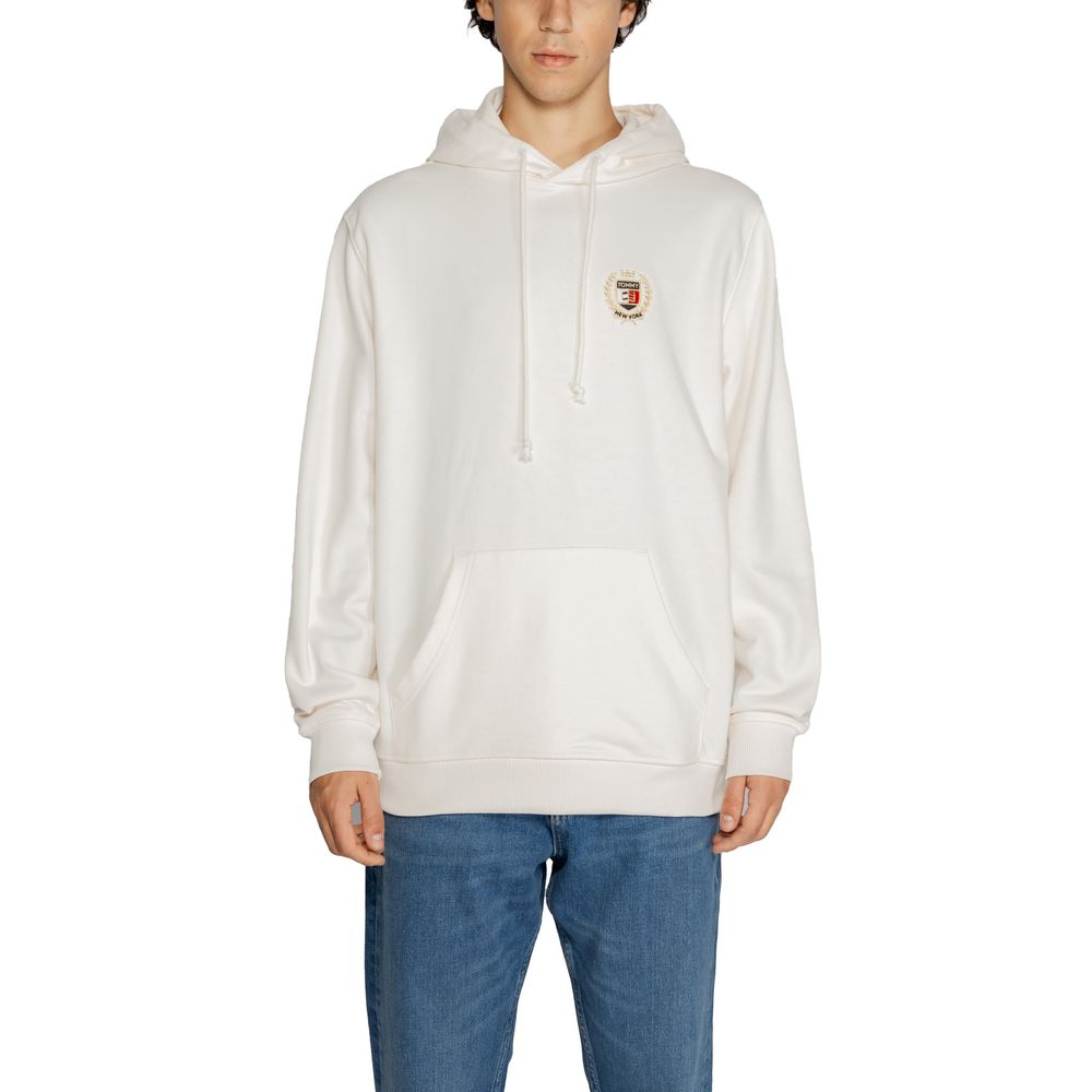 White Cotton Hoody - ventzia