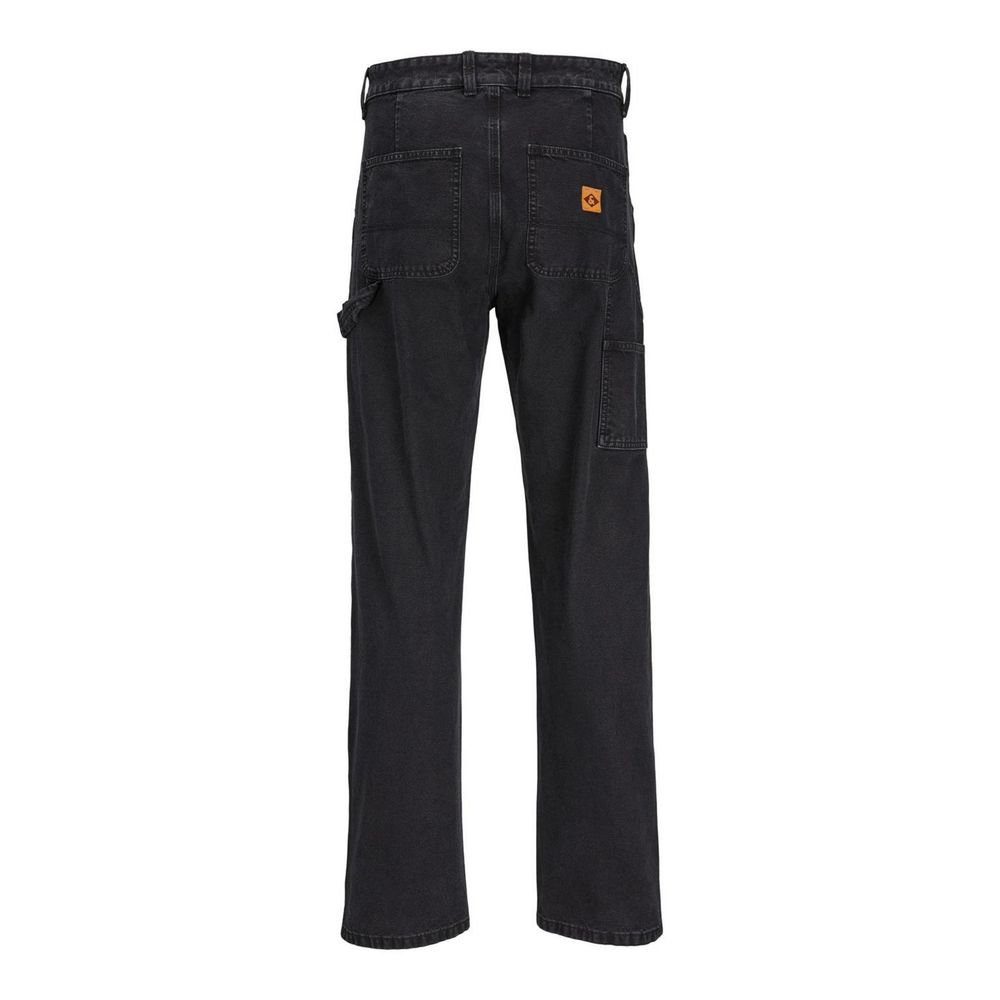 Black Cotton Relaxed Fit Jean