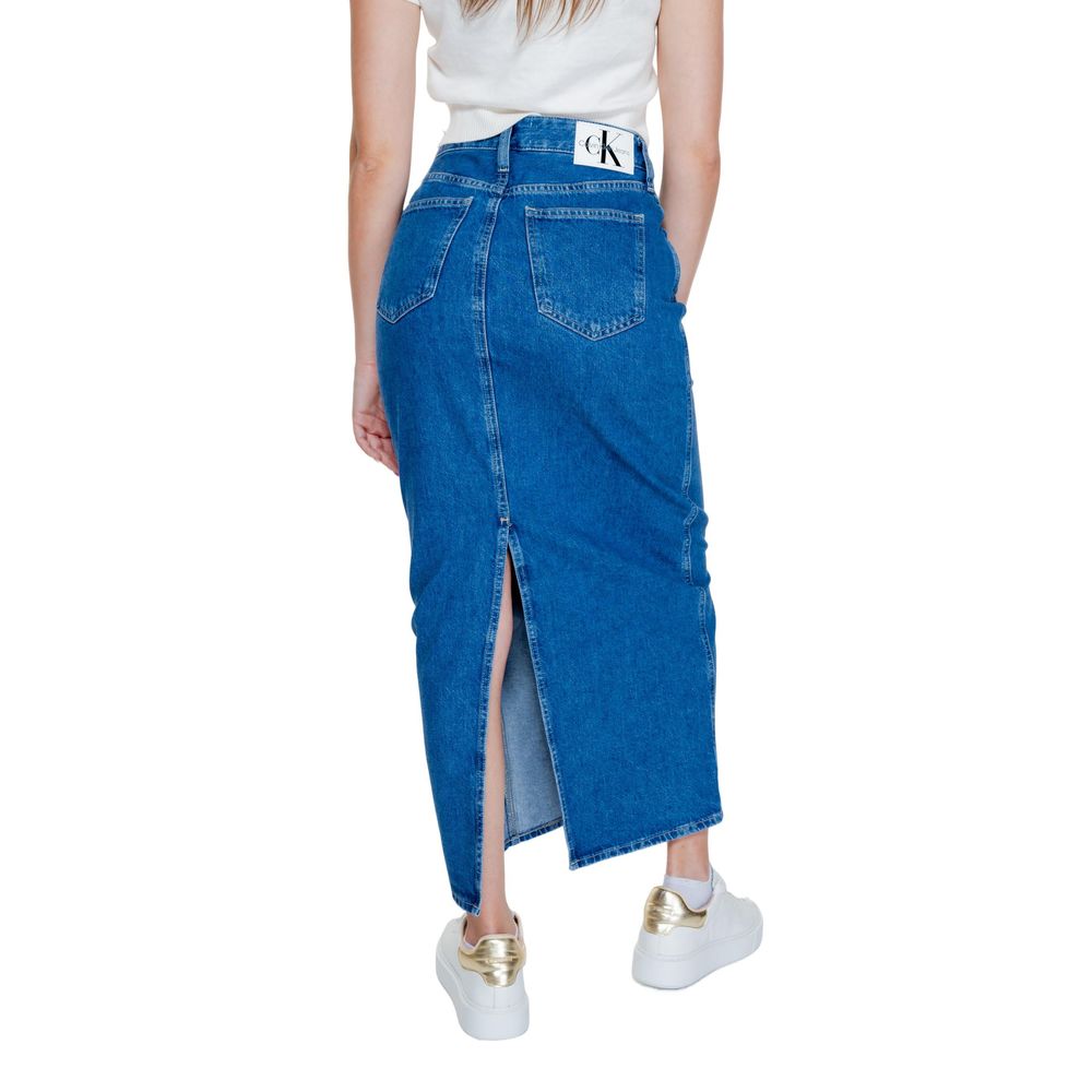 Blue Cotton Skirt - ventzia