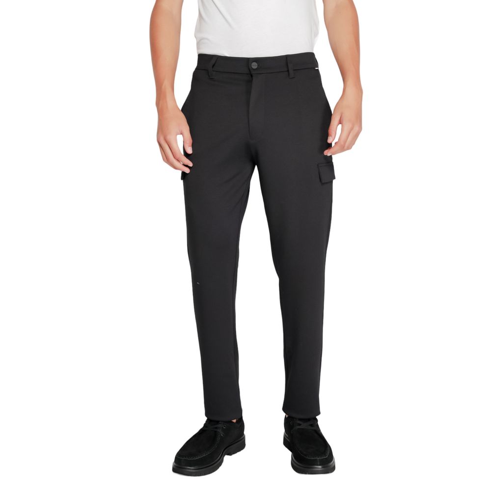 Black Recycled Polyester Joggers Workout Pant