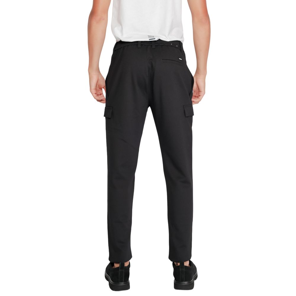 Black Recycled Polyester Joggers Workout Pant