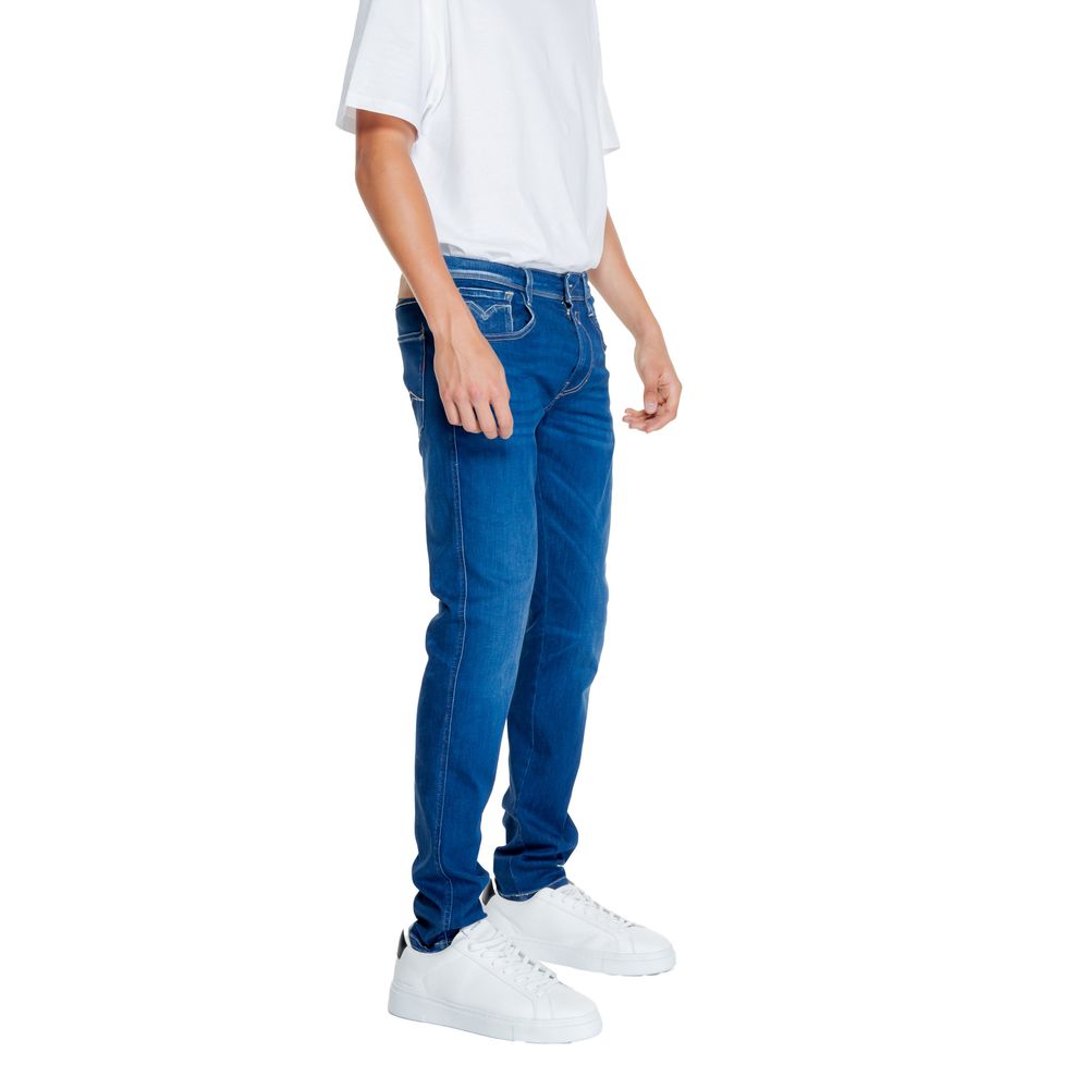 Blue Cotton Relaxed Fit Jean - ventzia
