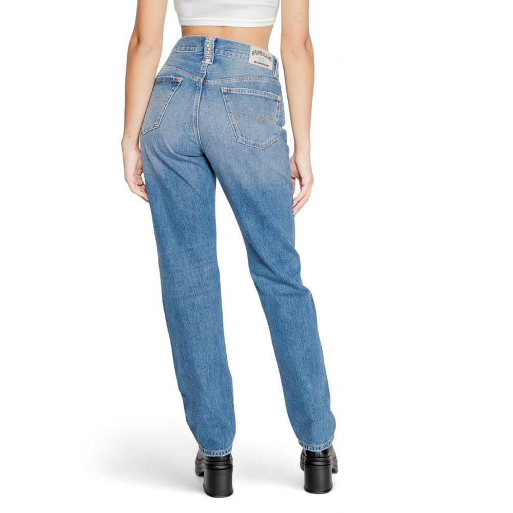Blue Cotton Mom Jean - ventzia