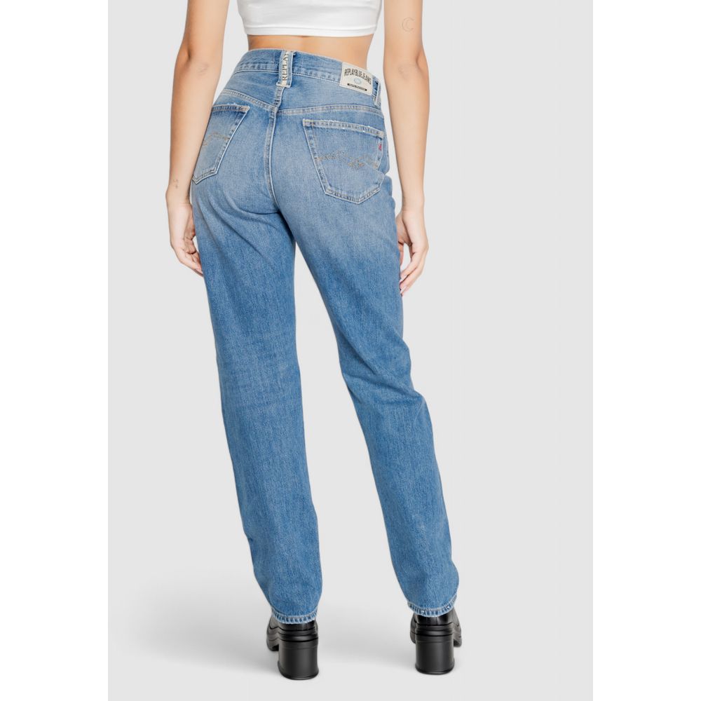 Blue Cotton Mom Jean - ventzia