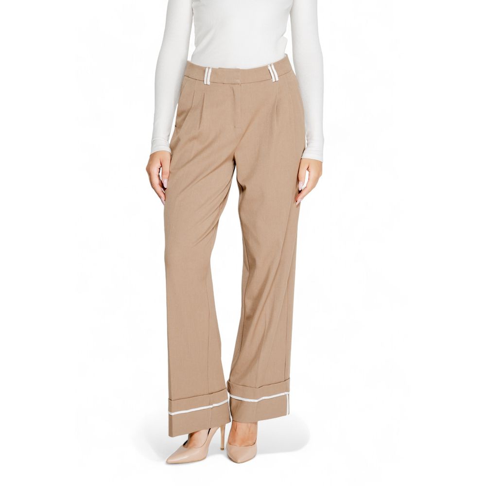 Brown Recycled Polyester Pant - ventzia