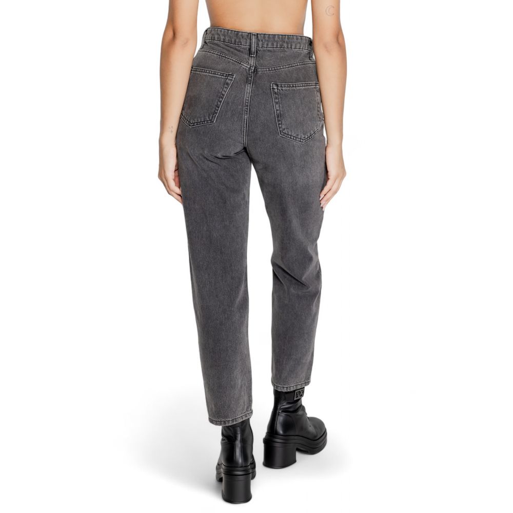 Gray Cotton Mom Jean - ventzia