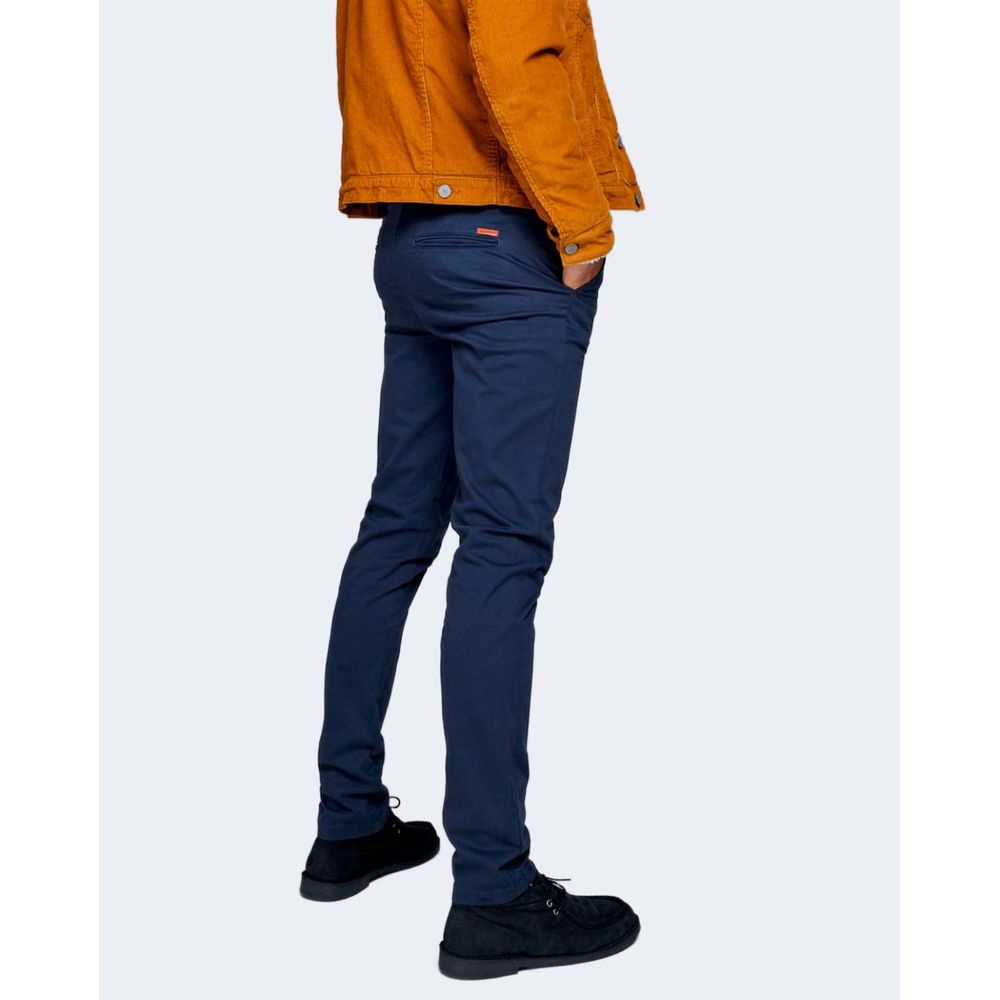 Blue Cotton Skinny Pant - ventzia