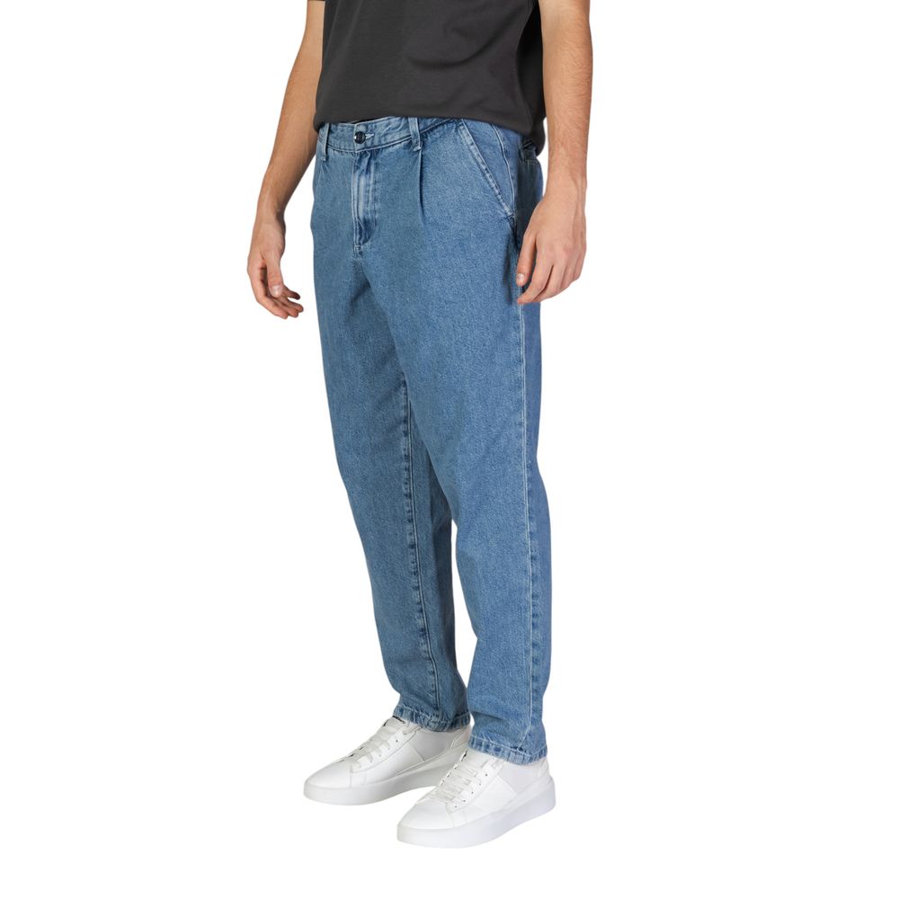 Blue Cotton Relaxed Fit Jean