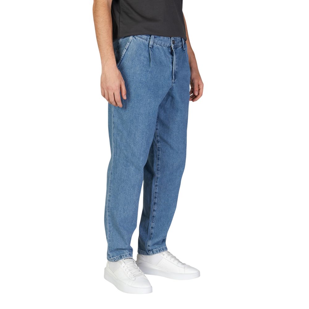 Blue Cotton Relaxed Fit Jean