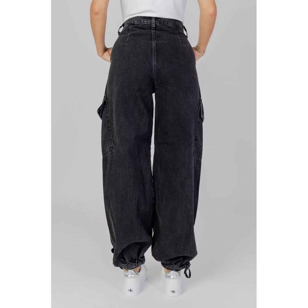 Black Cotton Boyfriend Jean - ventzia