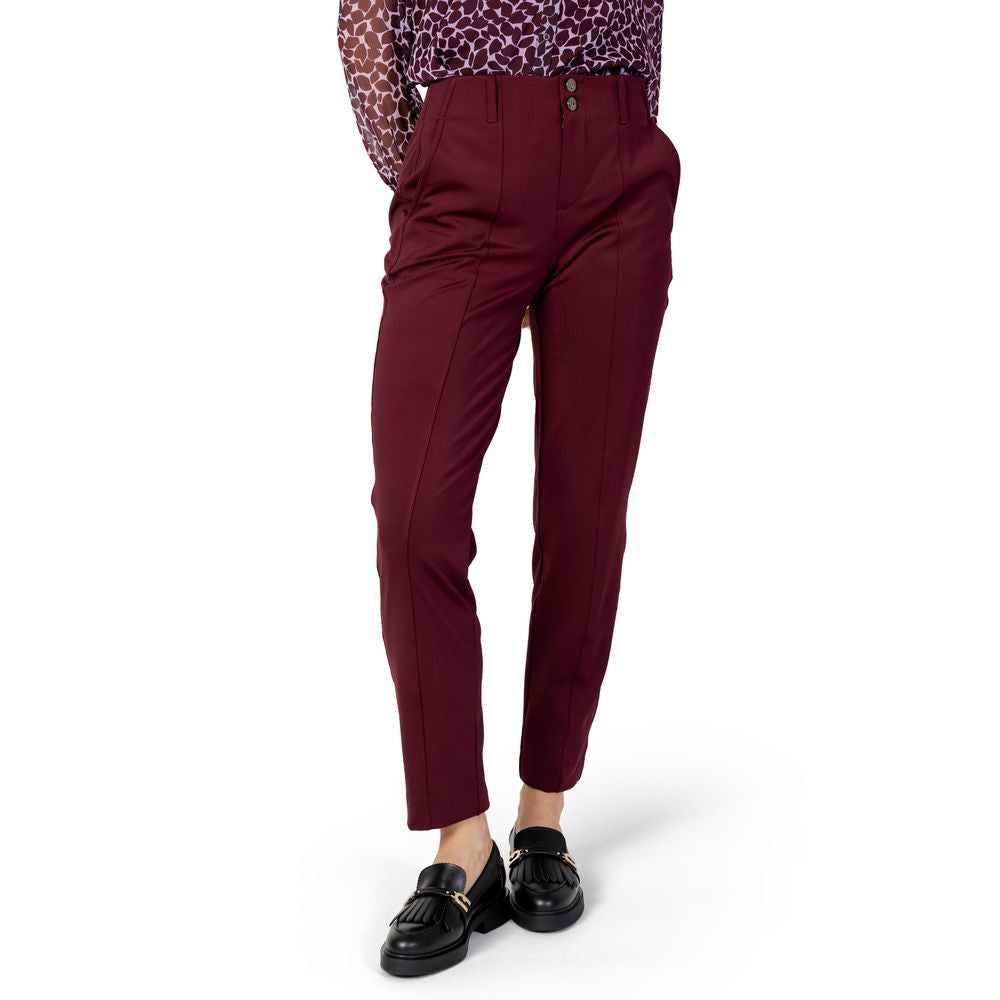Bordeaux Polyester Pant - ventzia