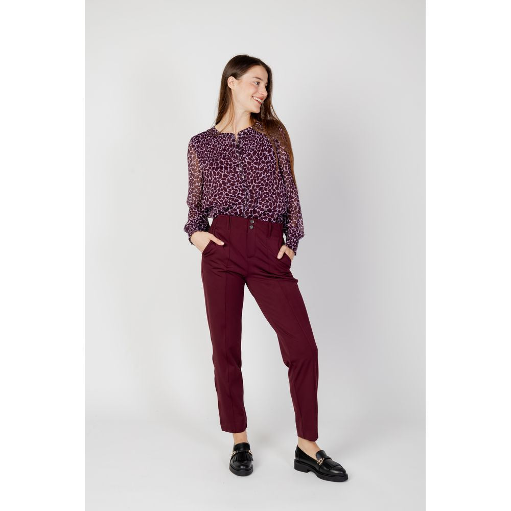 Bordeaux Polyester Pant - ventzia