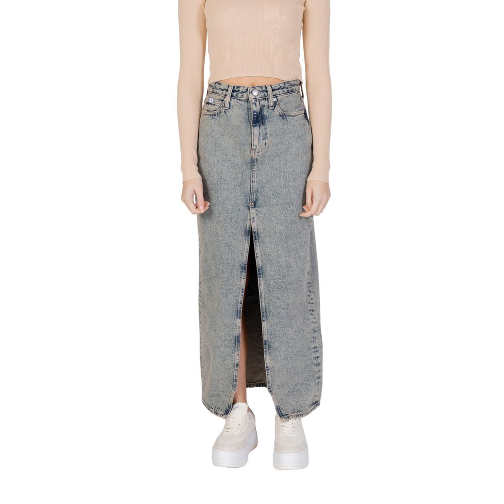 Blue Cotton Skirt - ventzia