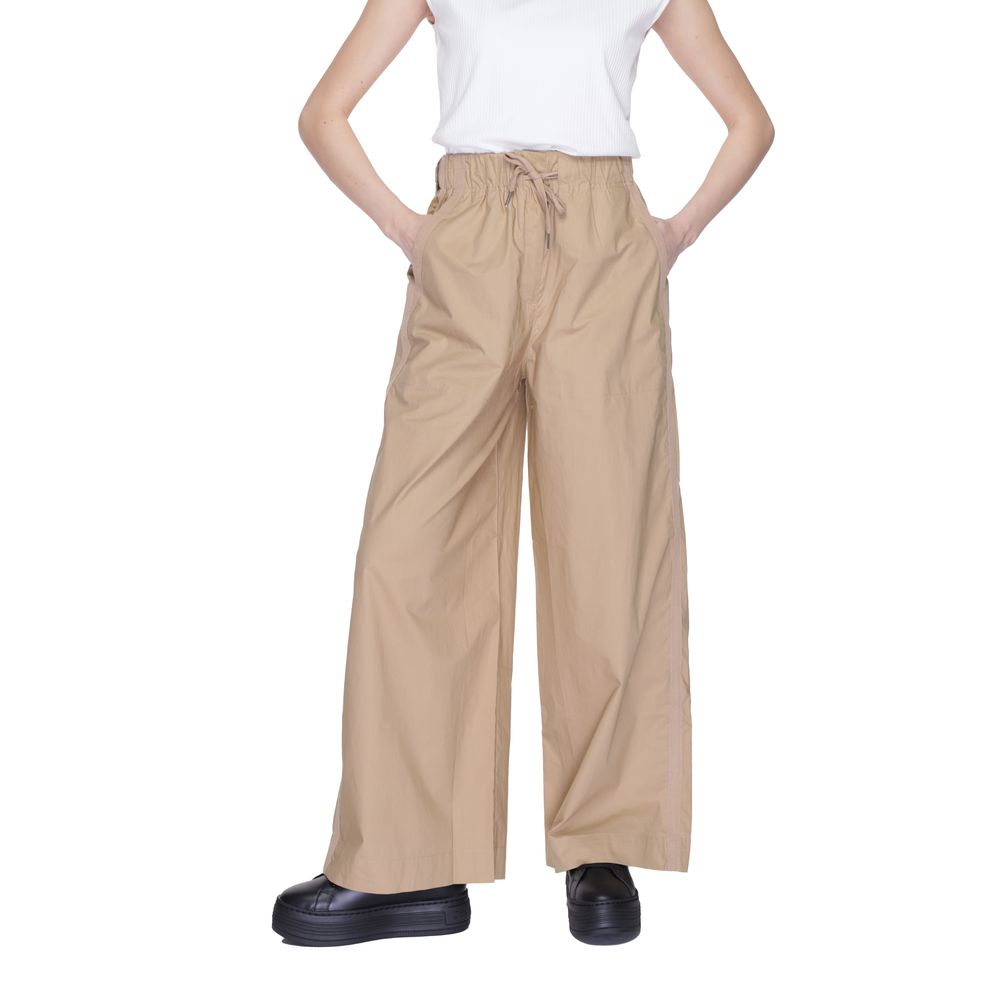 Beige Cotton Pant - ventzia