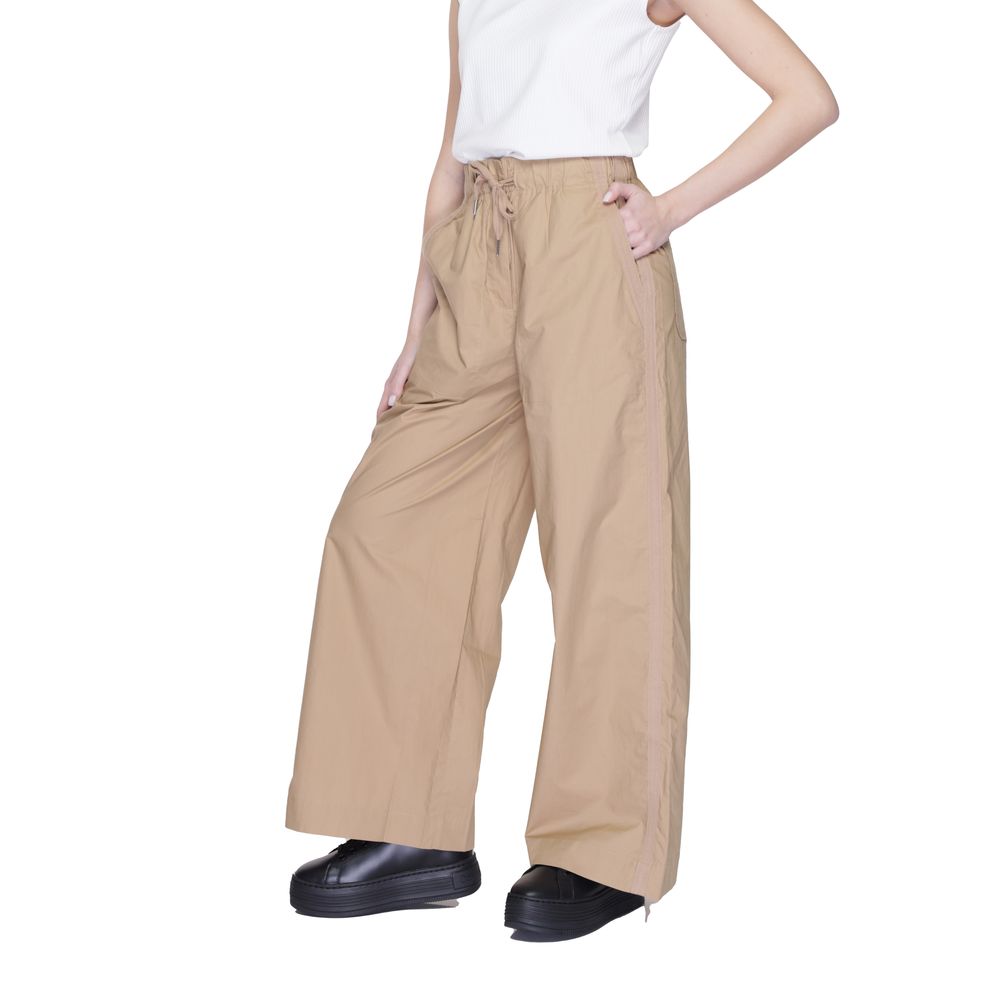 Beige Cotton Pant - ventzia