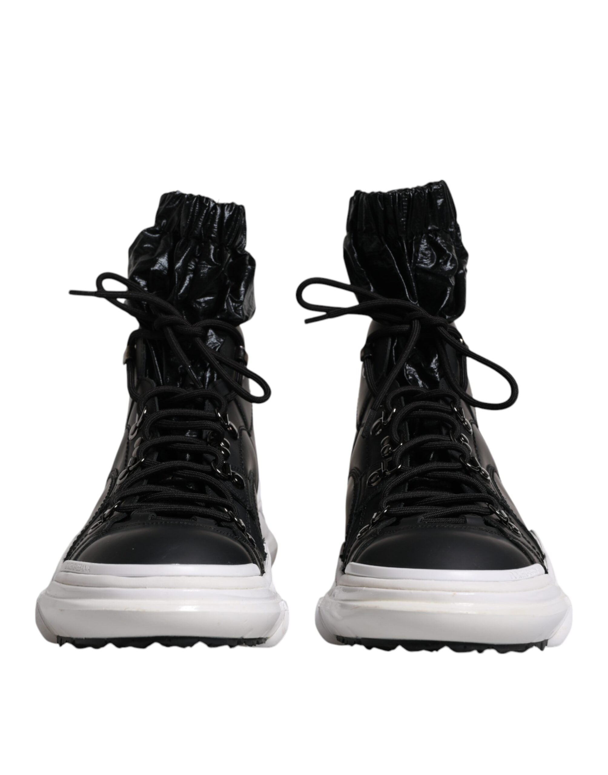 Black Nylon Galileo High Top Sneakers Shoes - ventzia