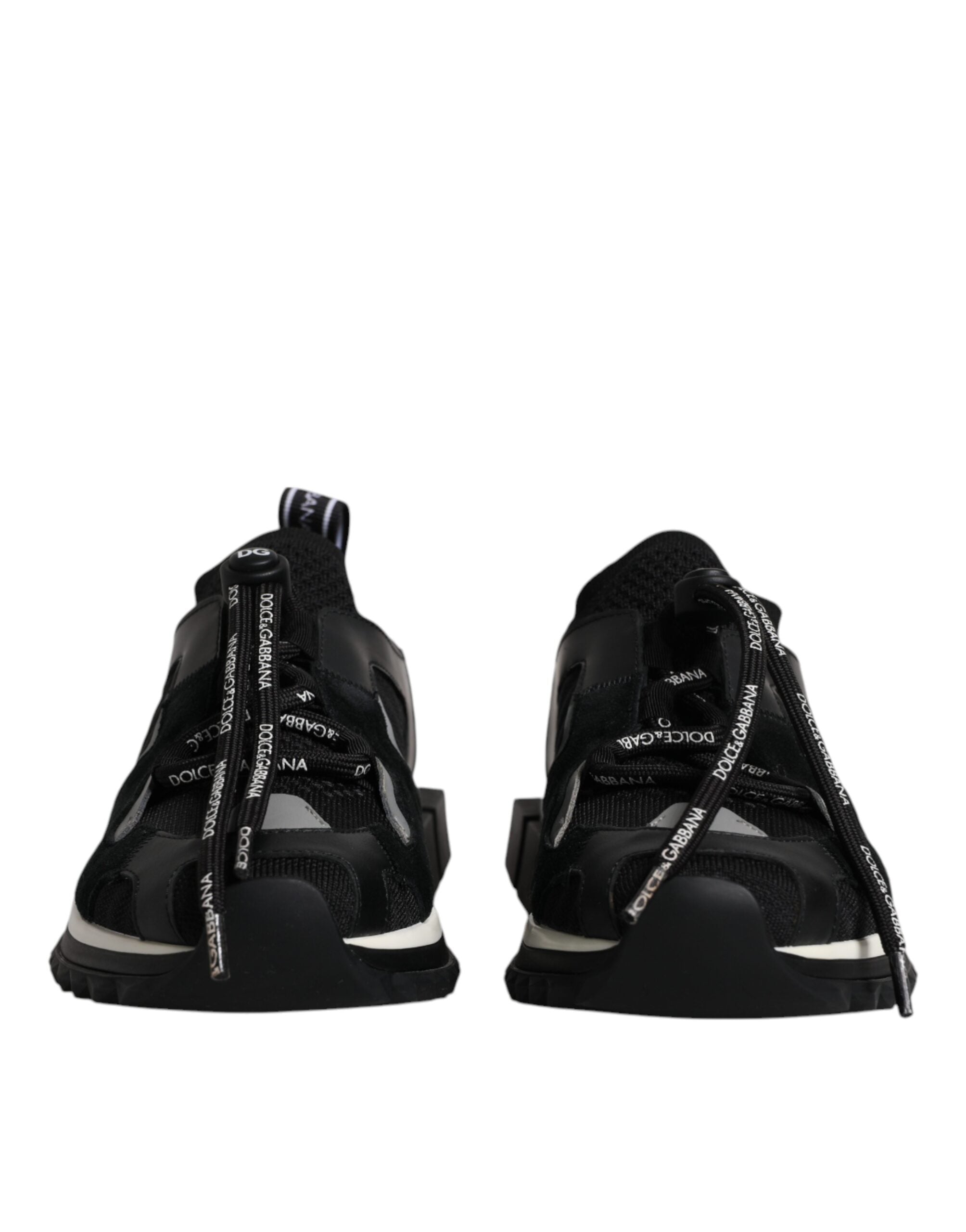 Black White Logo Sorrento Mens Sneakers Shoes - ventzia