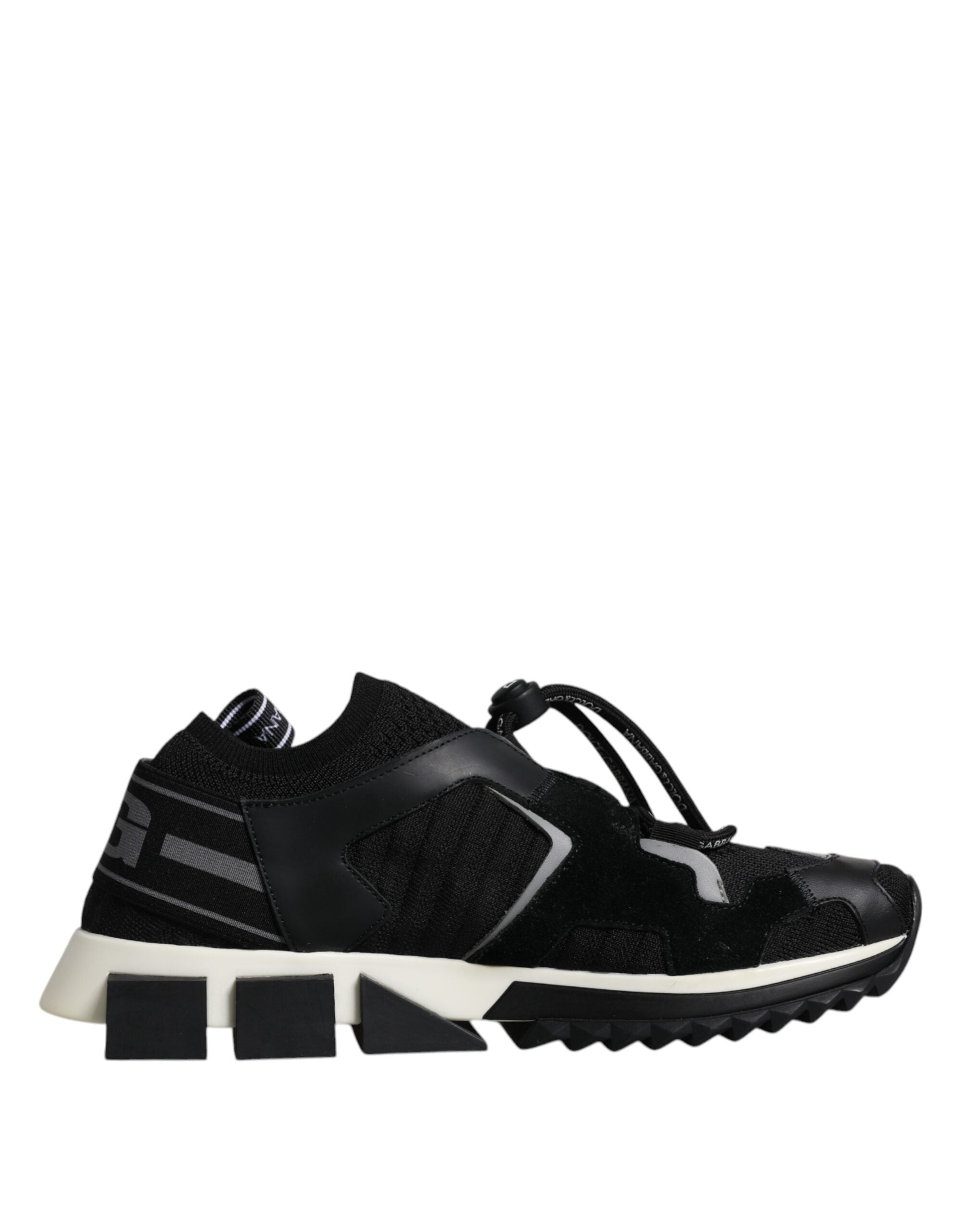 Black White Logo Sorrento Mens Sneakers Shoes - ventzia
