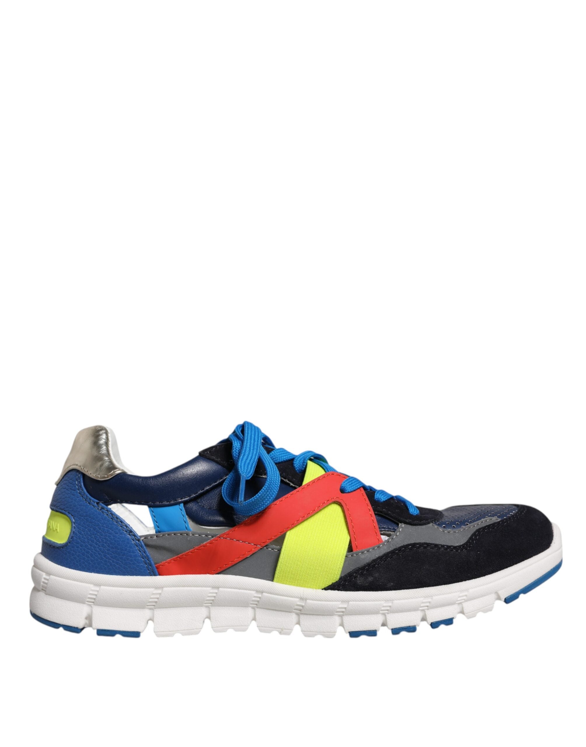 Multicolor Leather Suede Low Top Sneakers Shoes - ventzia