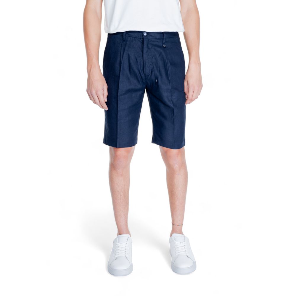 Blue Linen Bermuda - ventzia