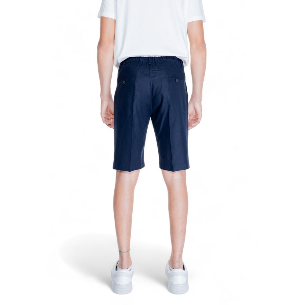 Blue Linen Bermuda - ventzia