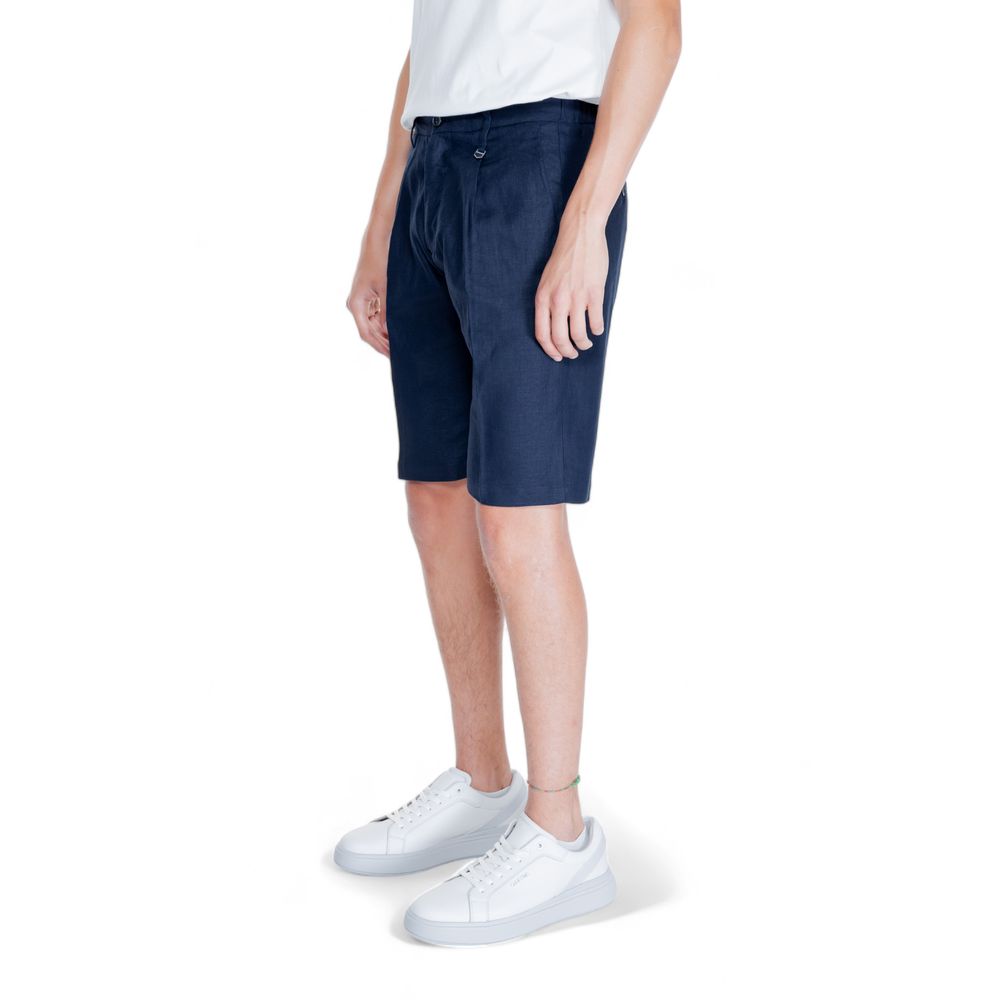 Blue Linen Bermuda - ventzia