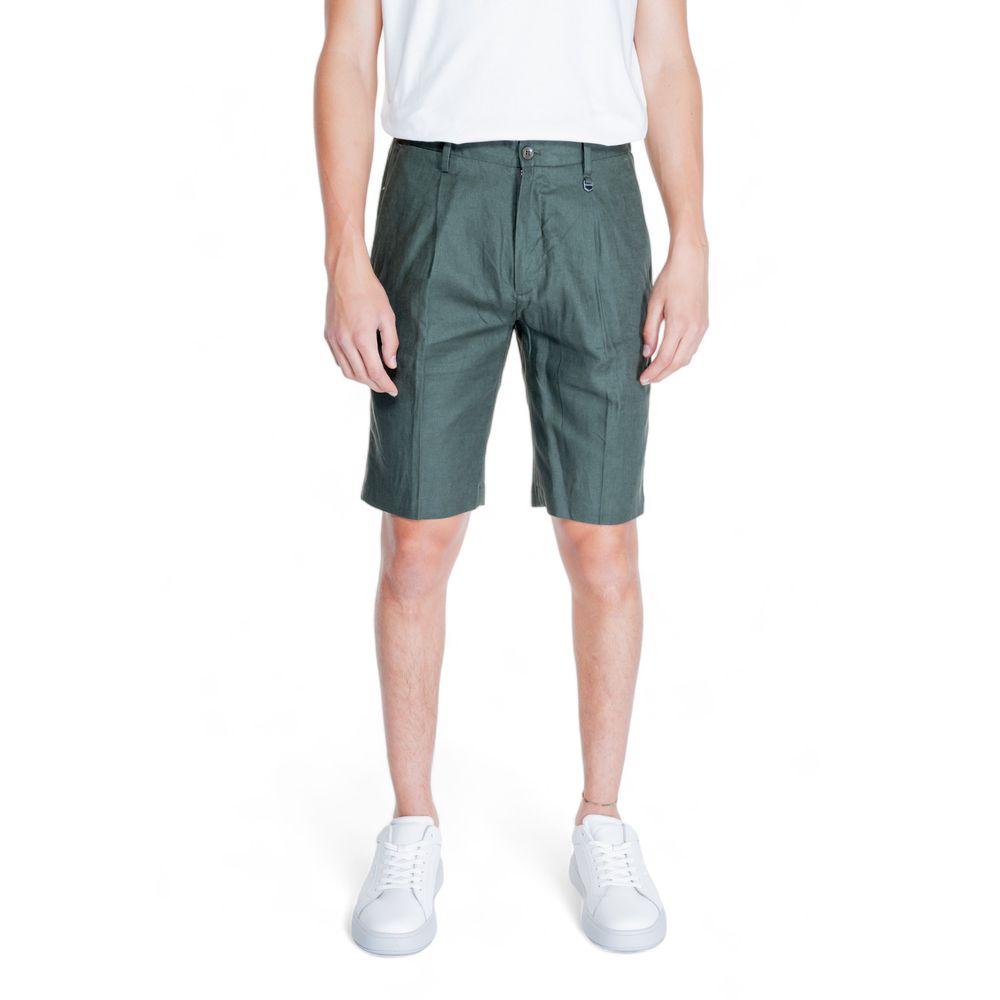 Green Linen Bermuda - ventzia