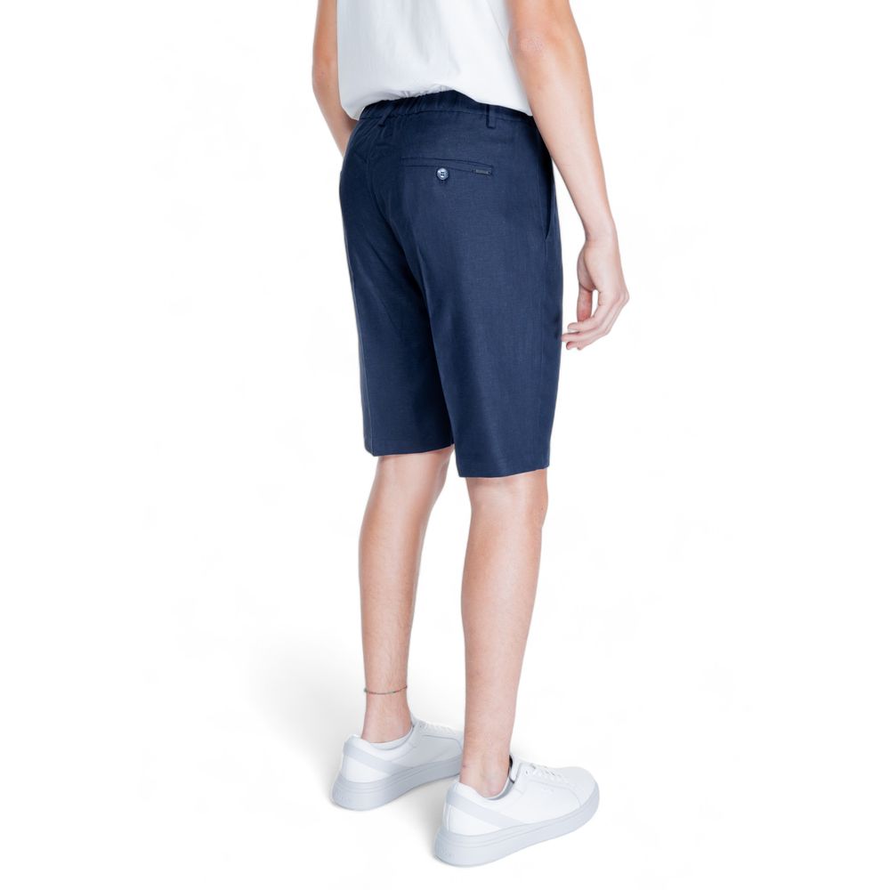 Blue Linen Bermuda - ventzia