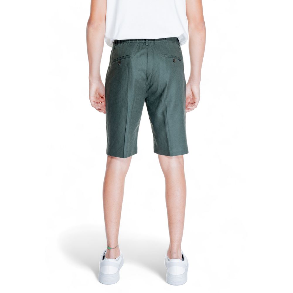 Green Linen Bermuda - ventzia