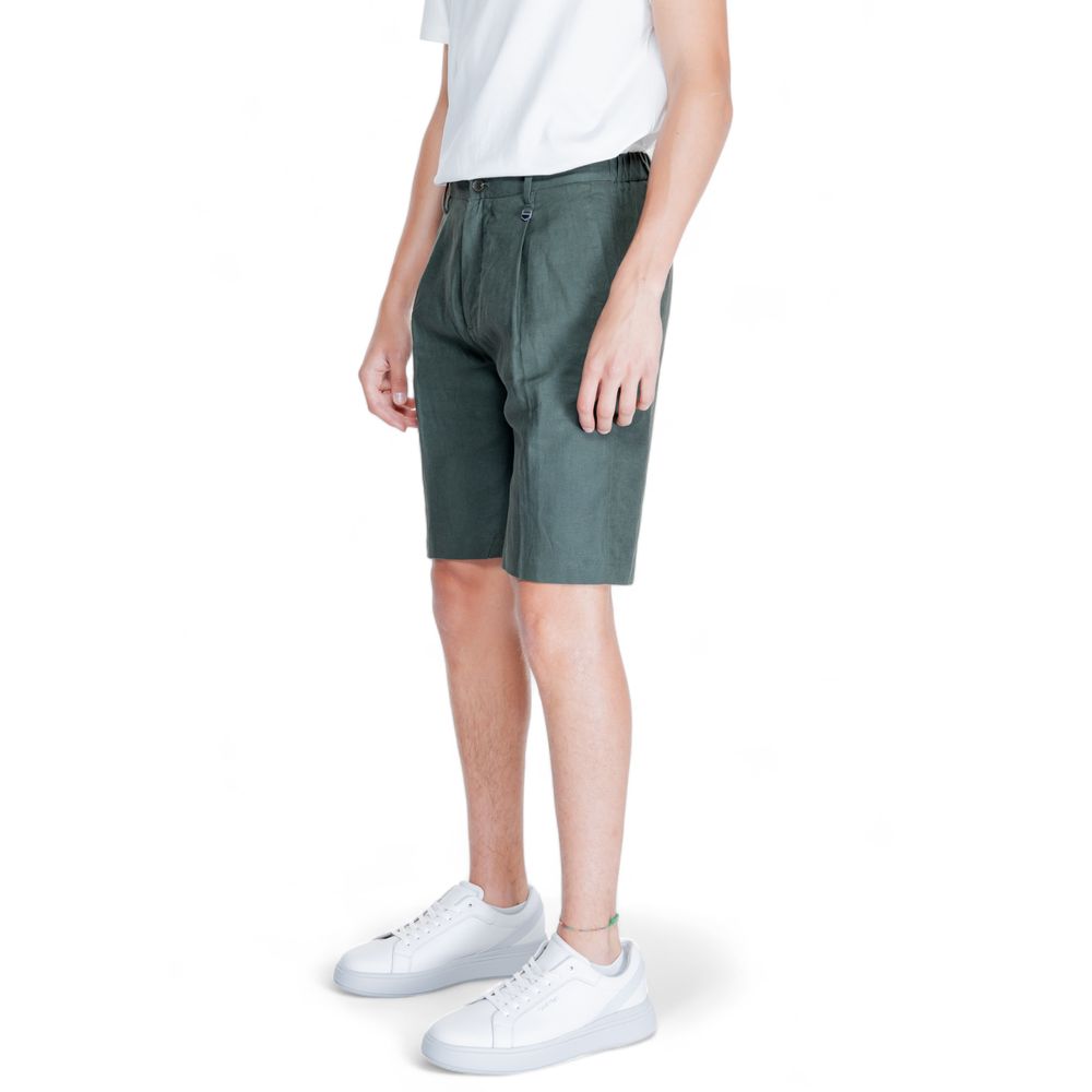 Green Linen Bermuda - ventzia