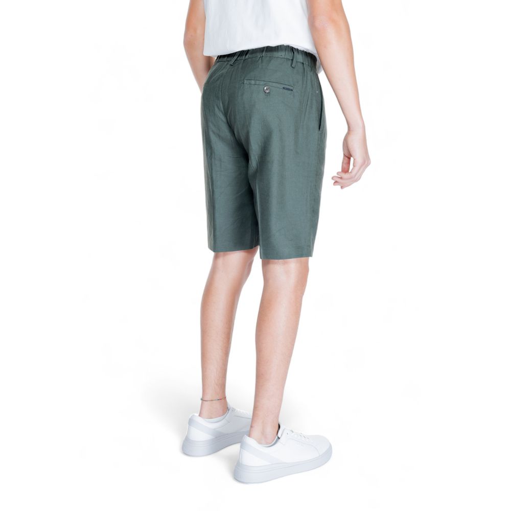 Green Linen Bermuda - ventzia